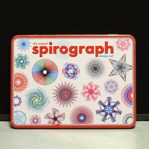 The Original SPIROGRAPH Design Set in a Tin Travel Kit w/ Stencils Pens Guide